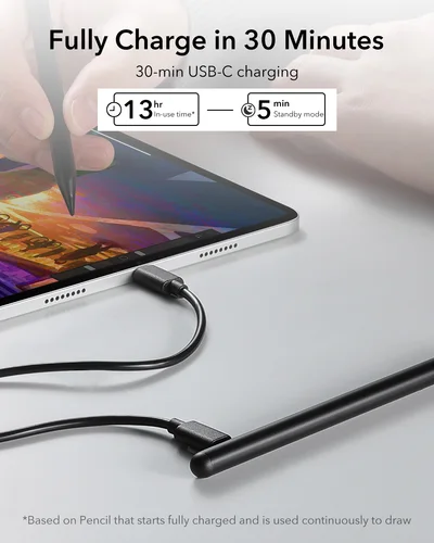 Imagen 2 del producto Lápiz óptico ESR para iPad de 9. a/10 a generación, lápiz para iPad con sensibilidad de inclinación para iPad Pro 2018-2022 12.9/11 Air 5/4 Mini 6/5