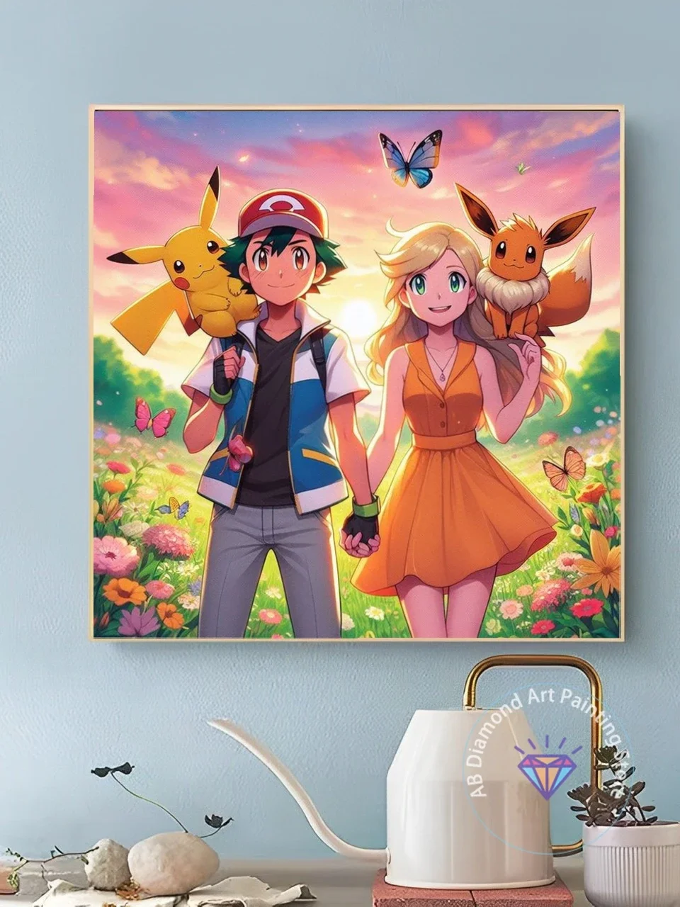 بيكاتشو Mewtwo Charmander Pokémon الماس طقم الطلاء 5D DIY عبر غرزة اليدوية الفن هدية الحرف ديكور المنزل الأطفال هدية #2