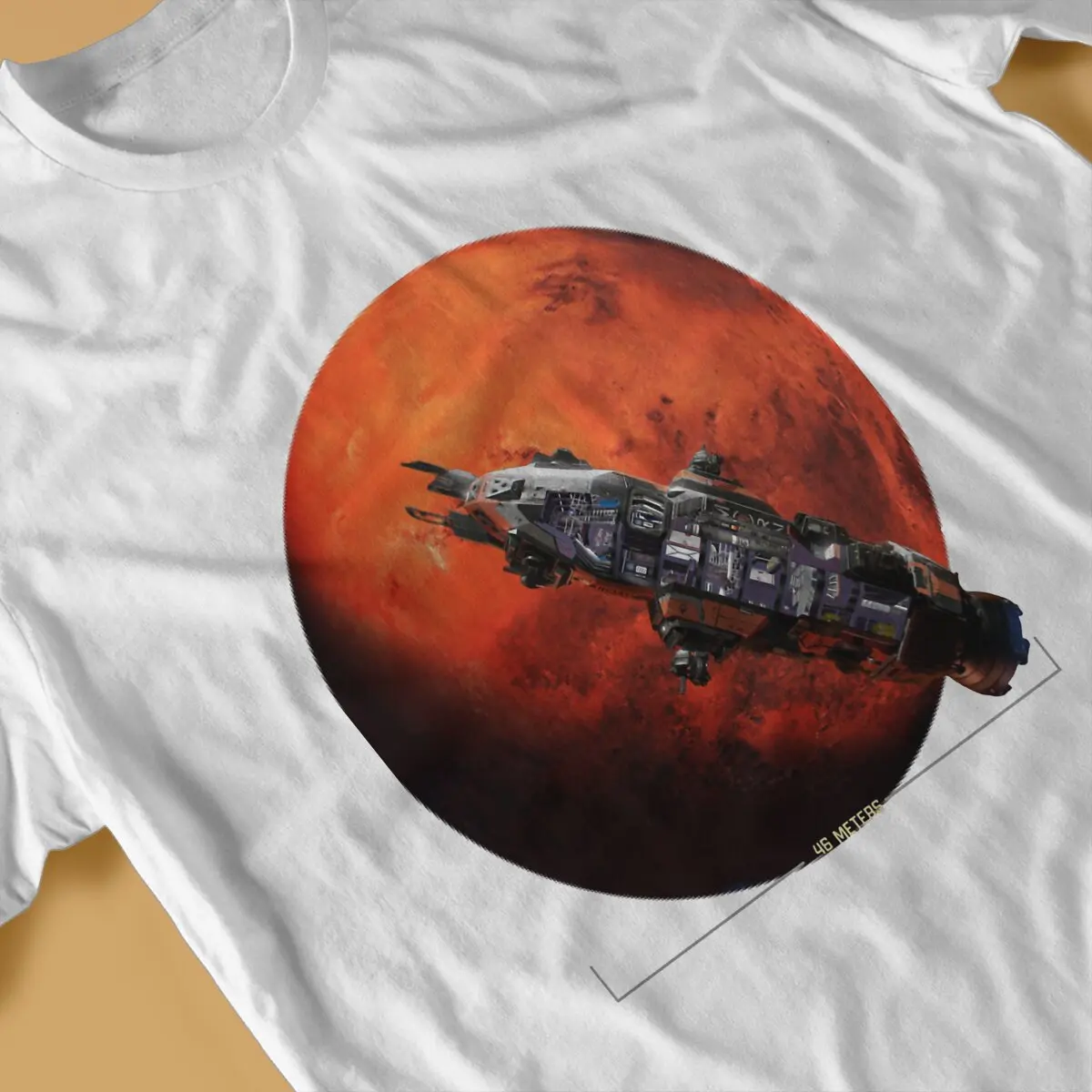 The Expanse Rocinante Ship Space Mars Planet Tshirt Graphic Men Tops Vintage Homme Summer Polyester Clothes Harajuku T Shirt