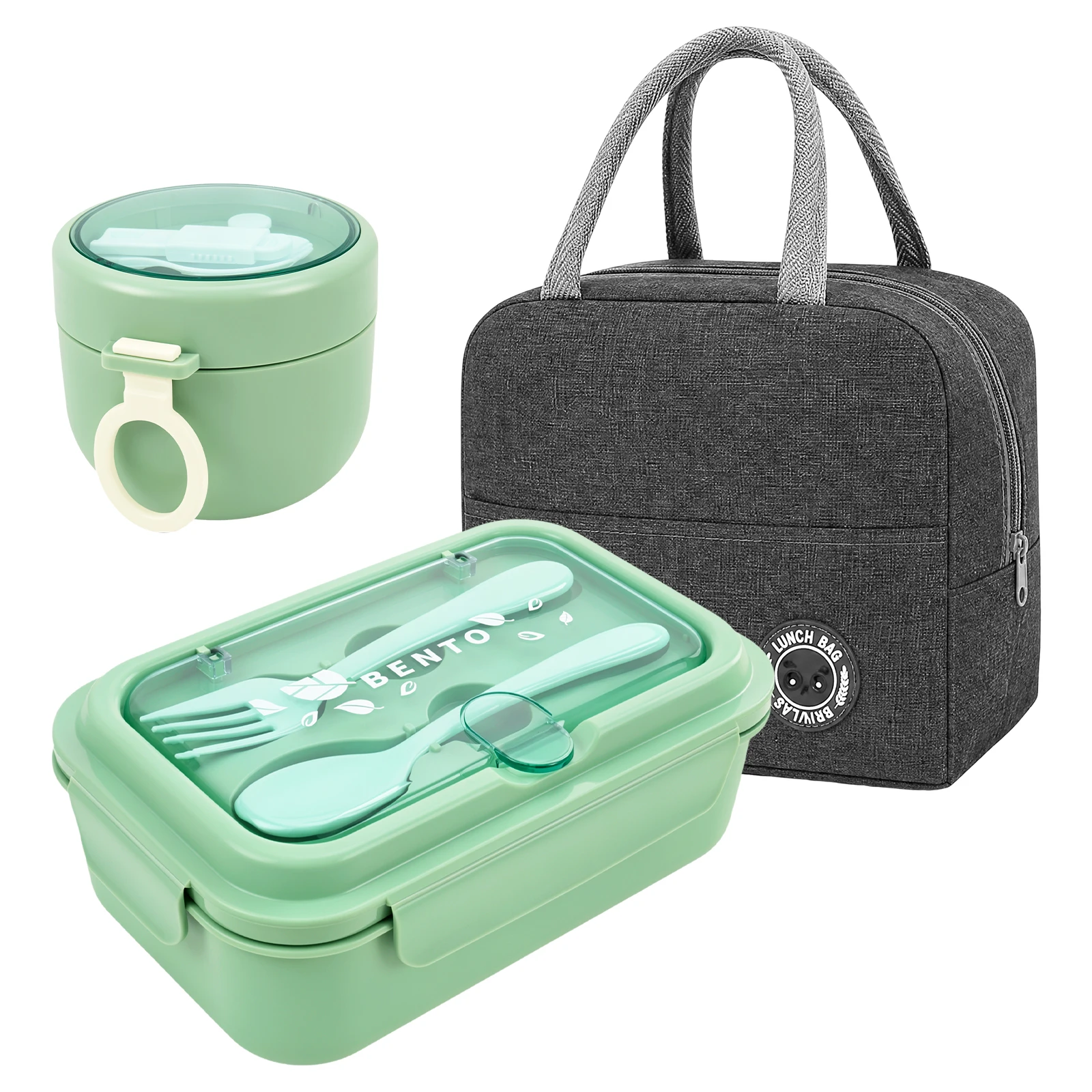 Bento Box Insulated Lunch Box with Soup Storage Bag Portable Food Container Microwave Safe Sealed Soup Bowl Back to SchoolWorker