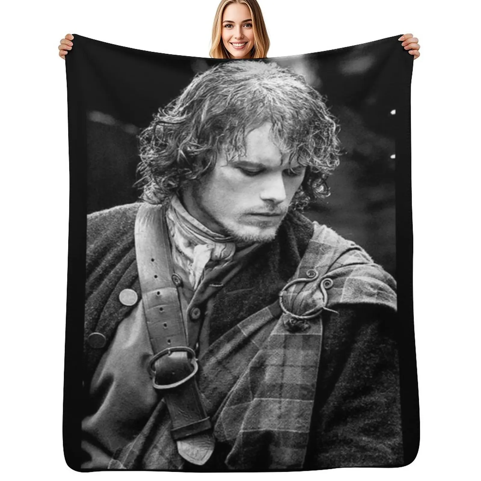 

Jamie Fraser Outlander Throw Blanket Soft Big heavy to sleep Decorative Beds blankets ands Blankets