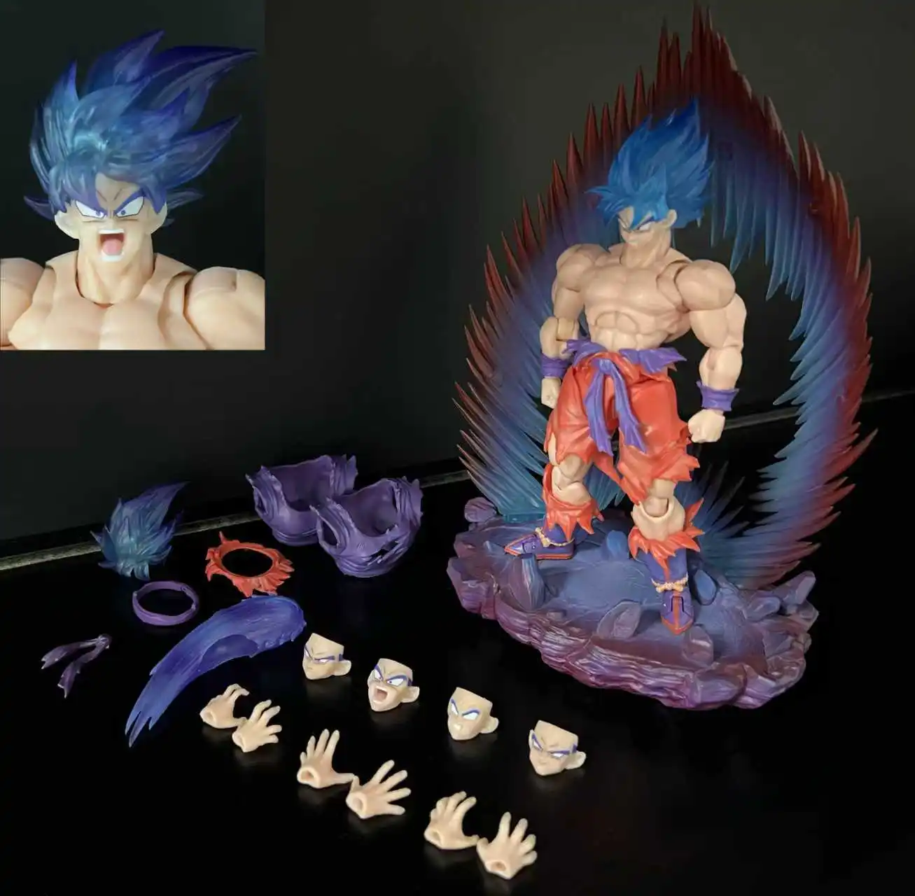 لعبة دراغون بول زد الشكل سون جوكو Shf أرقام 1/12 مقياس سوبر سايان سون جوكو عمل تمثال سطح المكتب الديكور الأطفال لعبة مضحكة