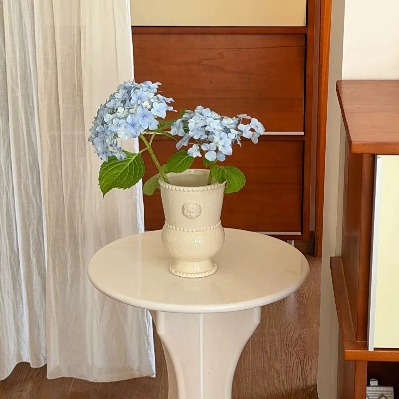 Ceramic Vase Flower Arrangement Ornament Ceramic Ornament Home Decorative Vases Light Luxury Dining Table Decoration Gifts