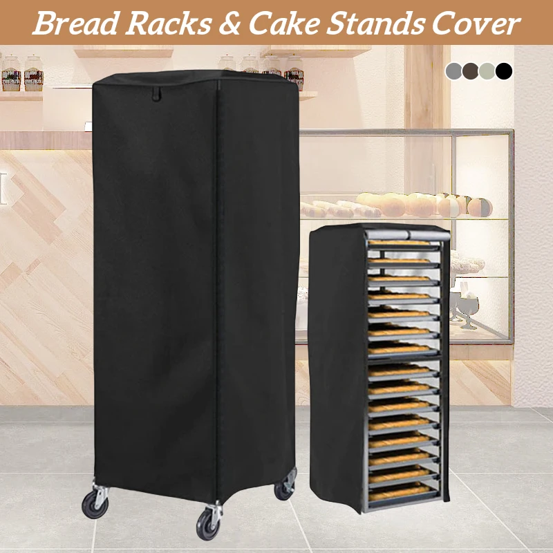 Waterproof  Dustproof Cake Stands Covers: Single-Door Protective Shields For Cake Stands Racks Oxford Cloth Bread Shelf Cover