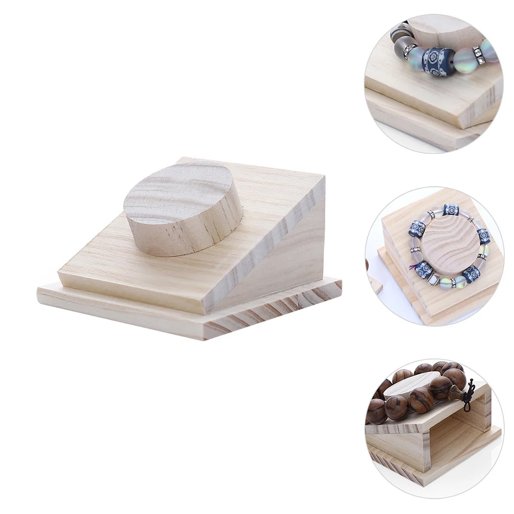 1Pcs Jewelry Display Stand Natural Wood Design Bracelet Holder for Christmas Birthday Decorations Bracelet Display Holder