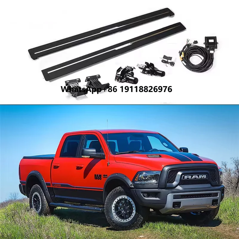 

Electric Side Step Running Board Automatic Deployable Board Power Foot Pedals Nerf bar for dodge Ram 1500 Crew Cab Year 2019+