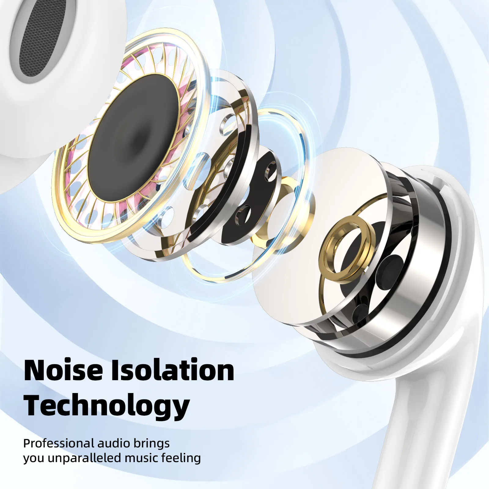 USB C Wired Headphones Noise Canceling in-Ear HiFi Earbuds with Microphone USB Type C Earphones for 16 15 Series Samsung S25 S24