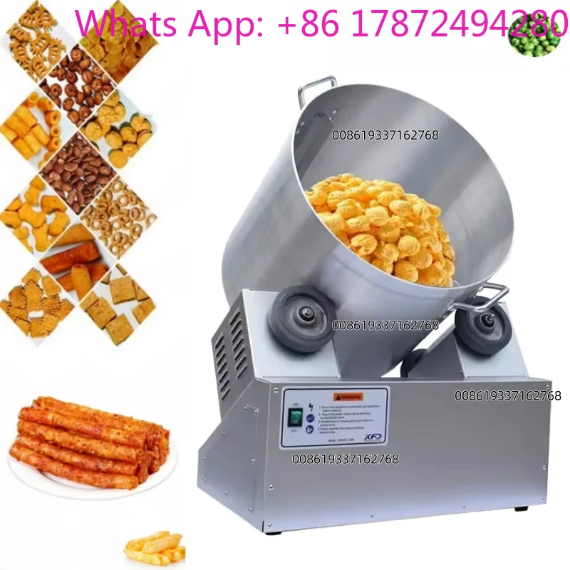 Mixing Seasoning Caramel Popcorn Machine Wrapped Sugar Flavoring Machine Food Coating Machine Manufacturer