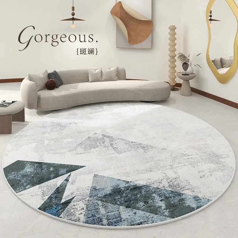 Splash Ink Style Round Area Rug – Non-Slip, Washable & Luxe for Living Room, Bedroom or Study