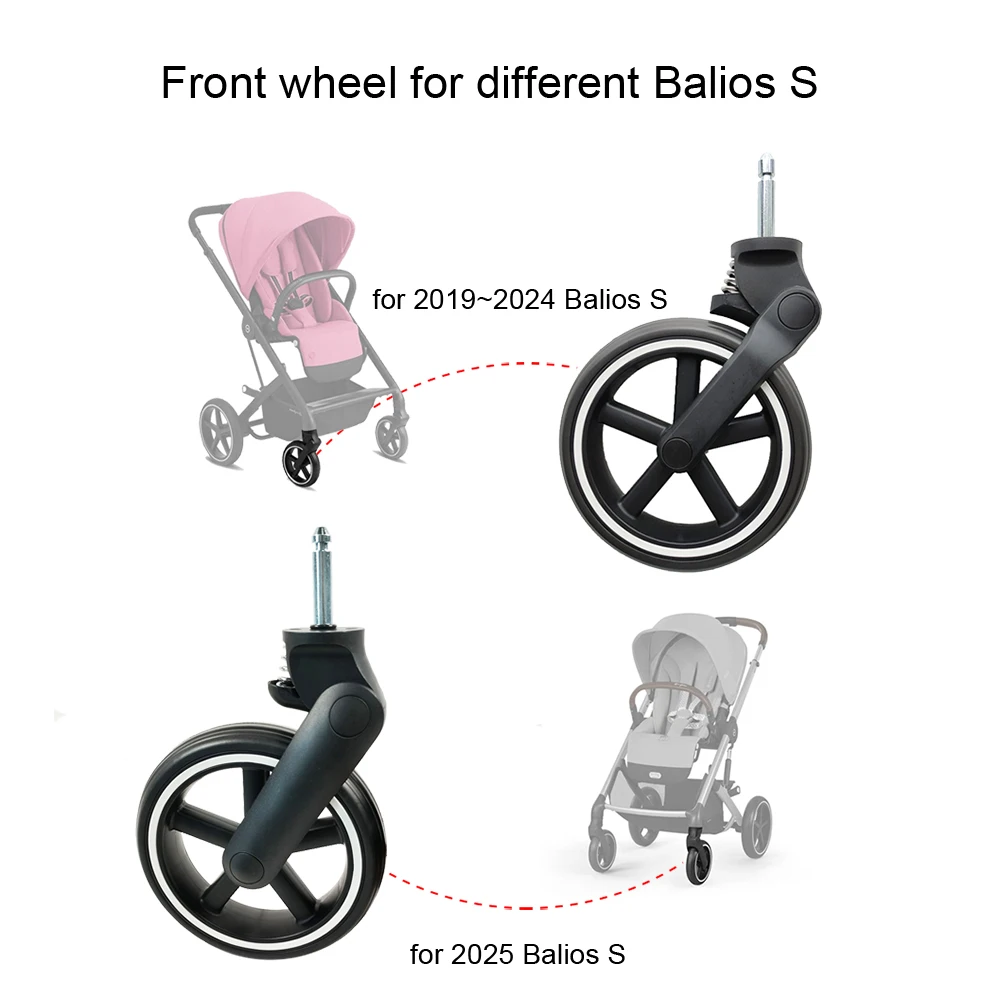 

Buggy Front Wheel Each For 2019~24 Or 2025 Cybex Balios S Lux Different Design Not Compatible !!! Compared Yours Before Purchase