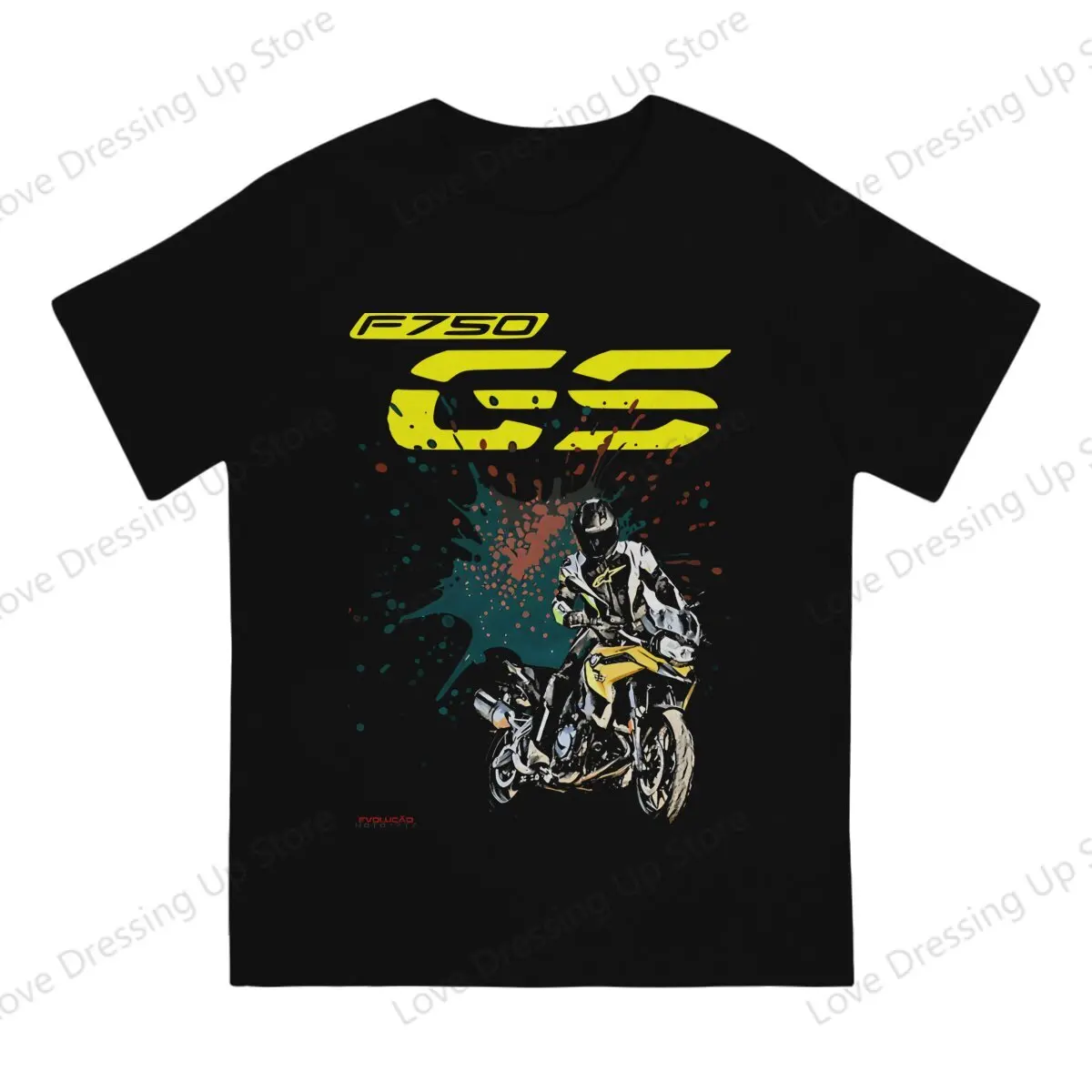 GS Motorcycle Adventure F750 Tshirt Graphic Men Tops Vintage Grunge Summer COTTON Short Sleeve Harajuku T Shirt