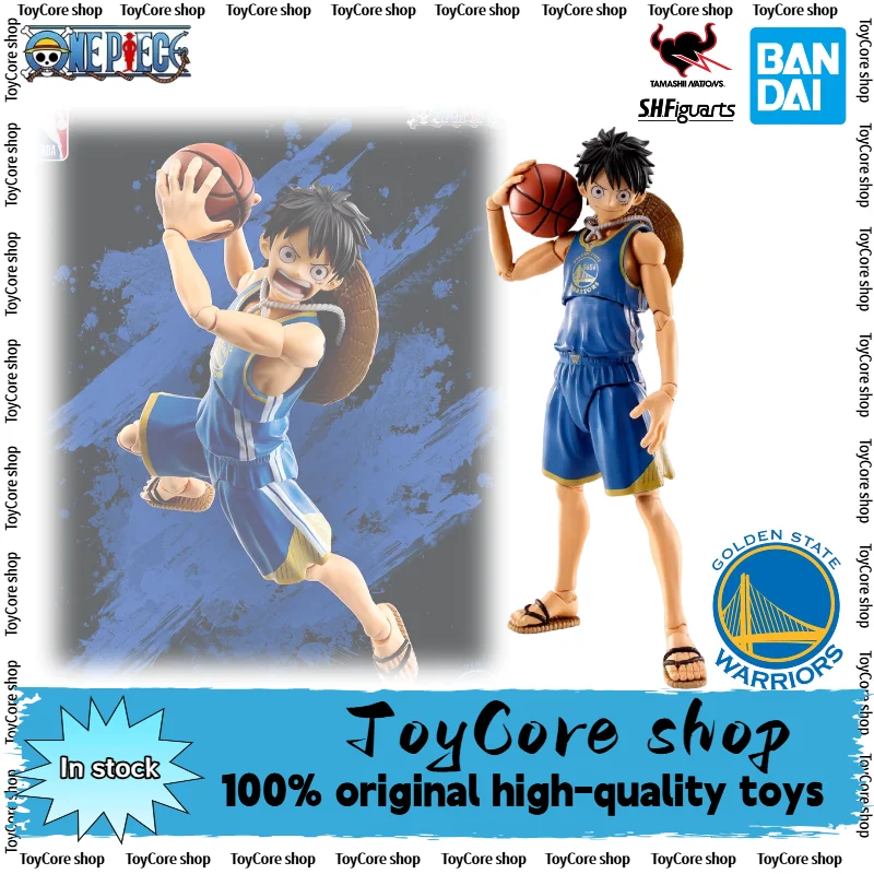 Bandai S.H.Figuarts Pre‑order One Piece × NBA Monkey D. Luffy Golden State Warriors Outfit Version Figure