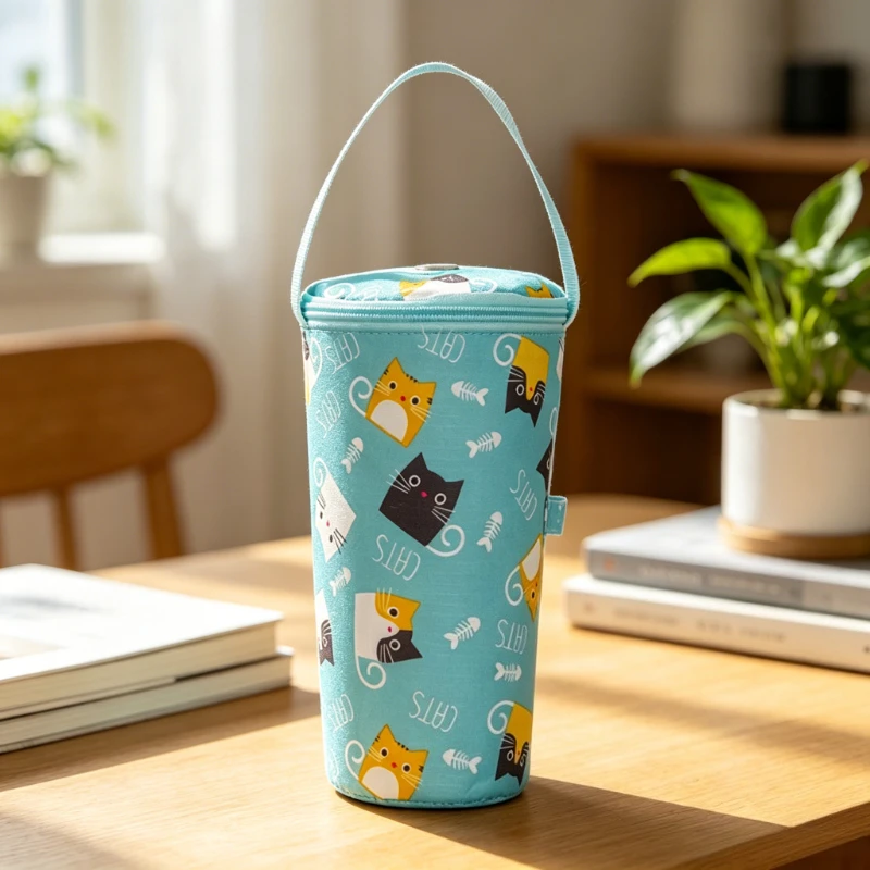 Milk Tea Cup Cover Portable Insulated Water Cup Storage Bag Hand-held Hanging Rope Milk Tea Insulated Cup Cover