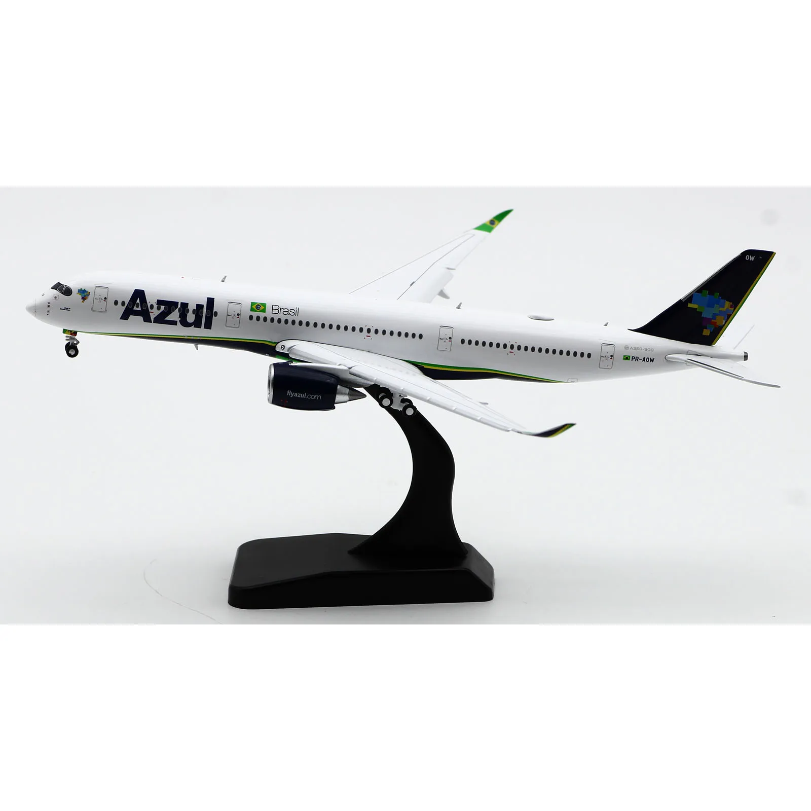 Lh4323a合金収集可能な飛行機ギフトjcの翼1:400 azul resimpairbus A350-900XWB diyキャスト航空機モデルPR-AOYフラップダウン