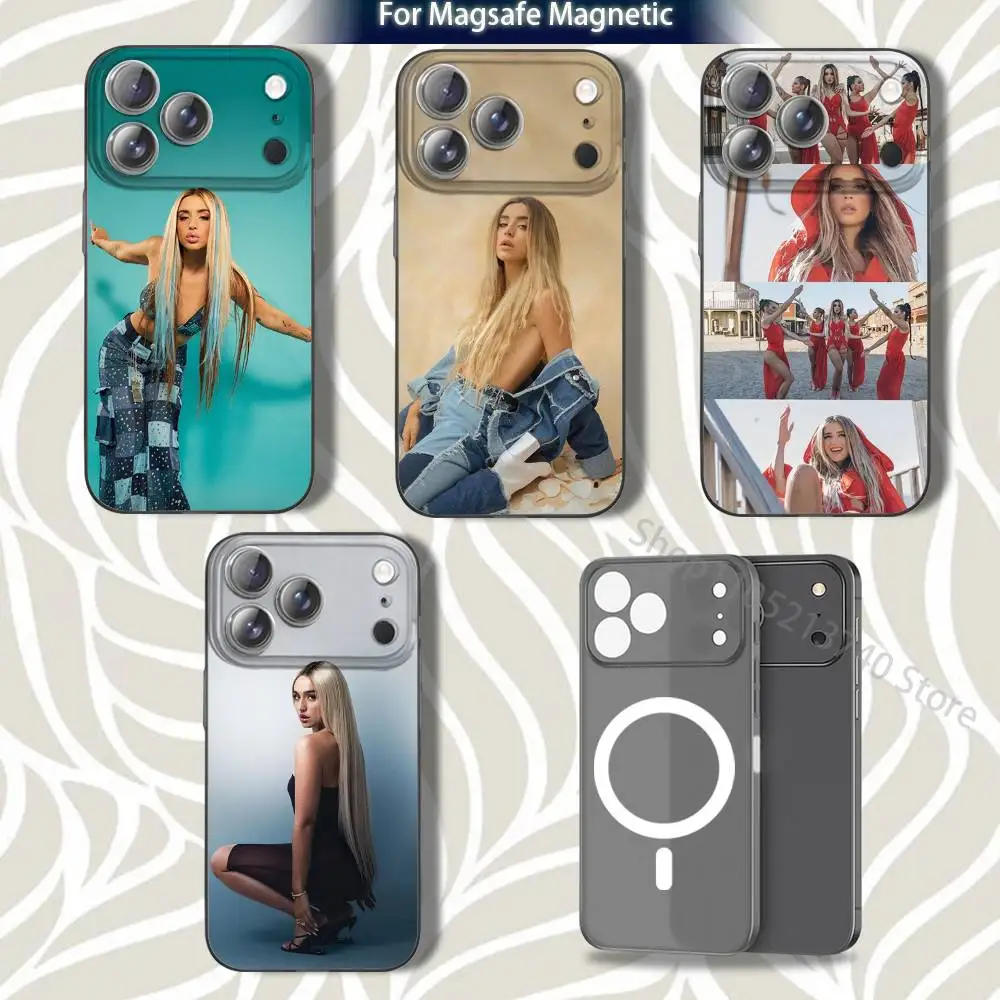 

L-LolaS Indigo Singer For iPhone 17,12,11,14,13,15,16,Plus,Air,Pro,Max,E,Mini for Magsafe Magnetic Frosted Grey Phone Case