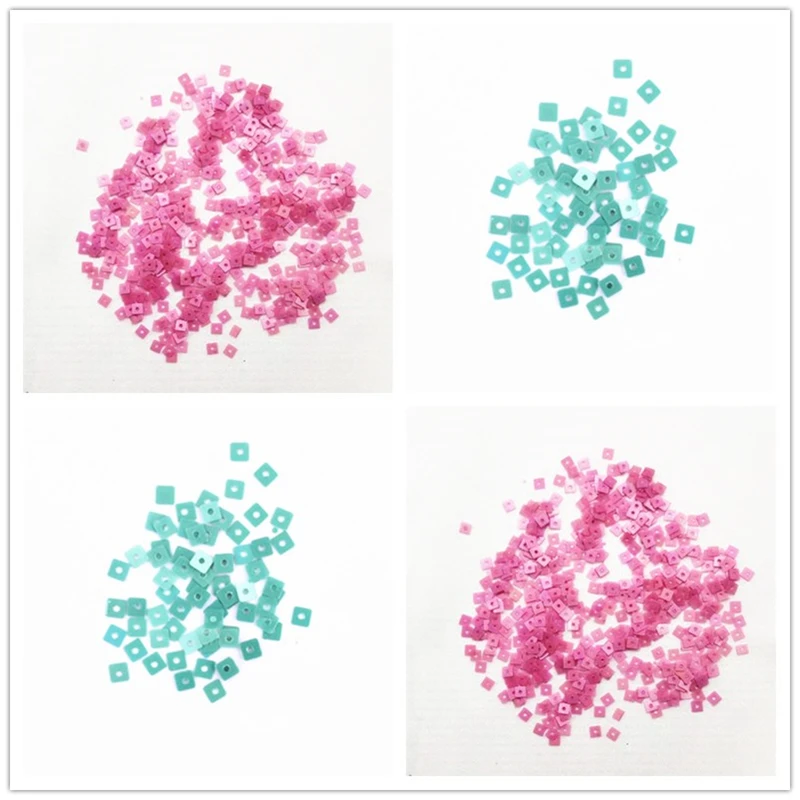

10g/Bag 3*3mm Emerald/Pink Square Sequins PVC Paillettes Flat Sequin DIY Wedding Clothing Sewing Craft Lentejuelas Accessories