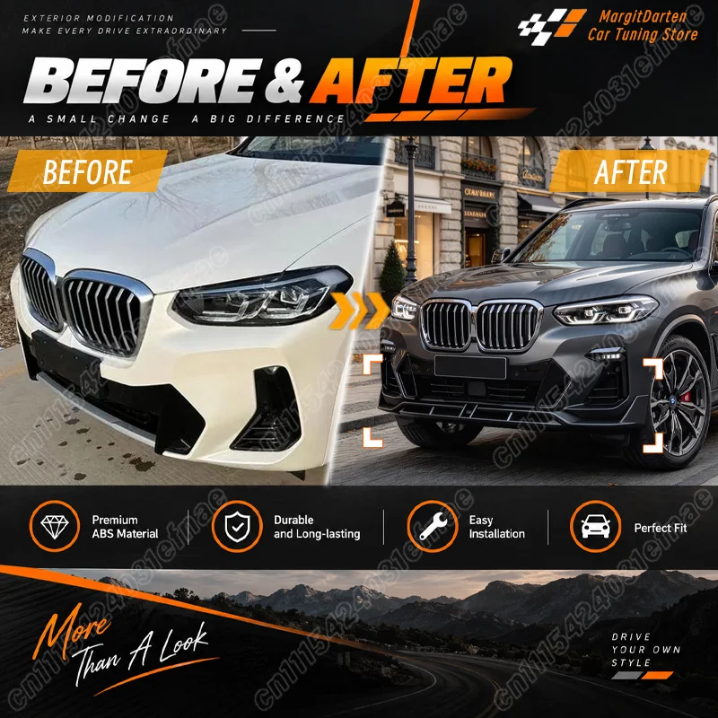 For BMW X3 G01 LCI 2022 2023 2024 Car Competitive Style Front Bumper Lip Vehicle Sport Style Front Splitter Body Mod Kit