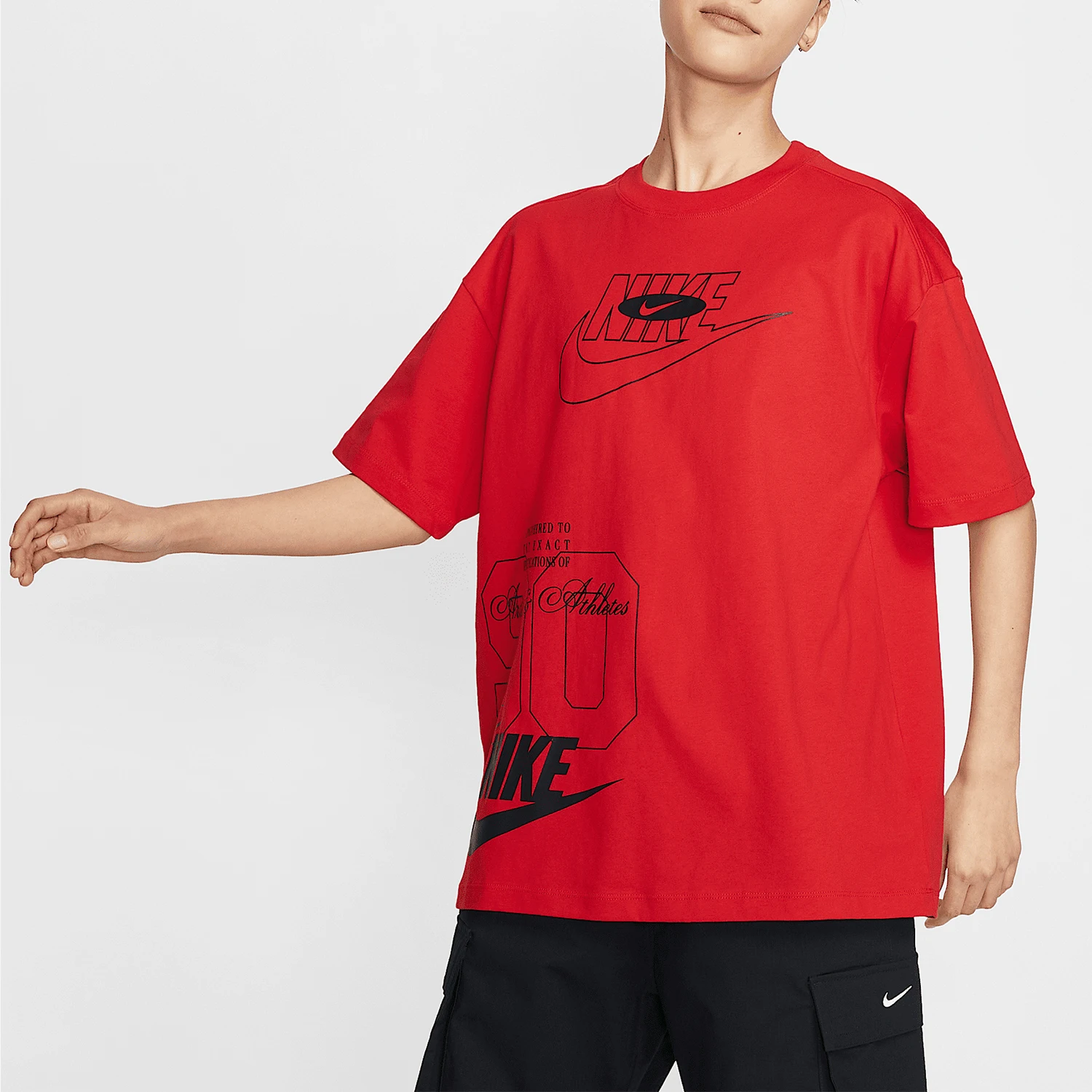 

Nike Official Authentic Summer New Women's Printed Breathable Sports Short Sleeve T-Shirt HJ2994-657