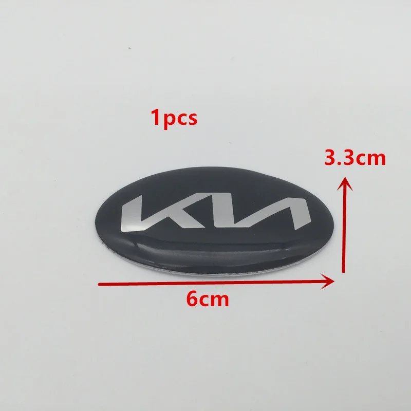 1pcs 3D new 60mmx33mm for car Emblem Steering Wheel Center Badge sticker Decal Styling Auto accessories