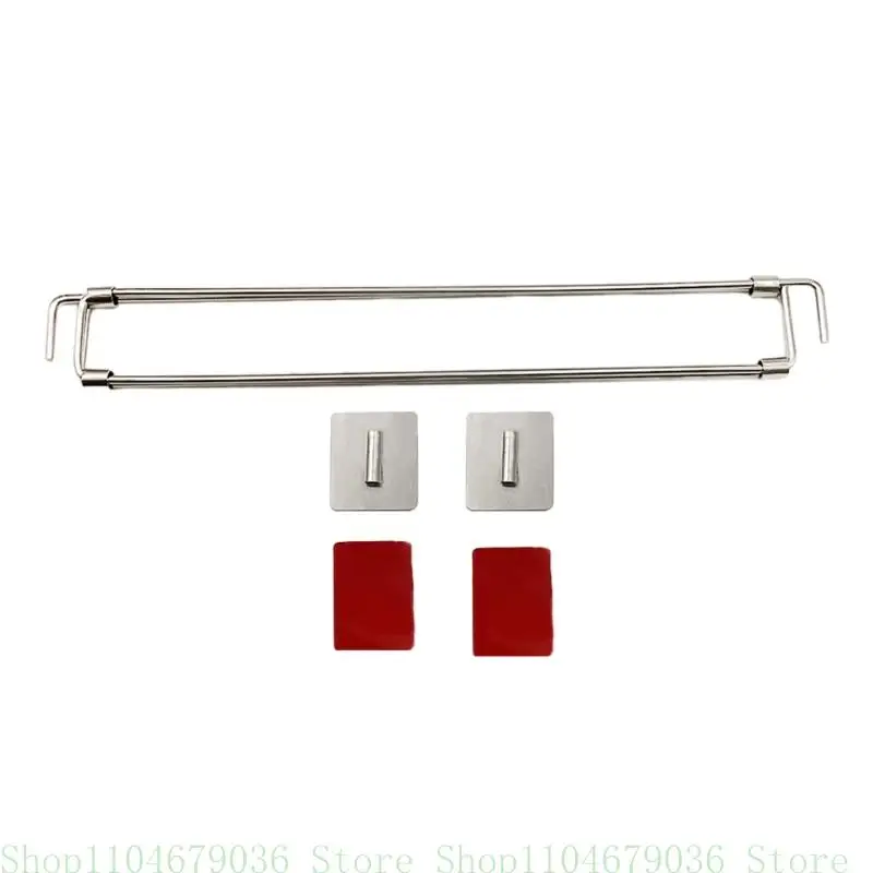 Telescopic Storage Rod Compact Designs Waterproof Corner Bar Adjustable Corner Shelves Bar for Shower & Refrigerator