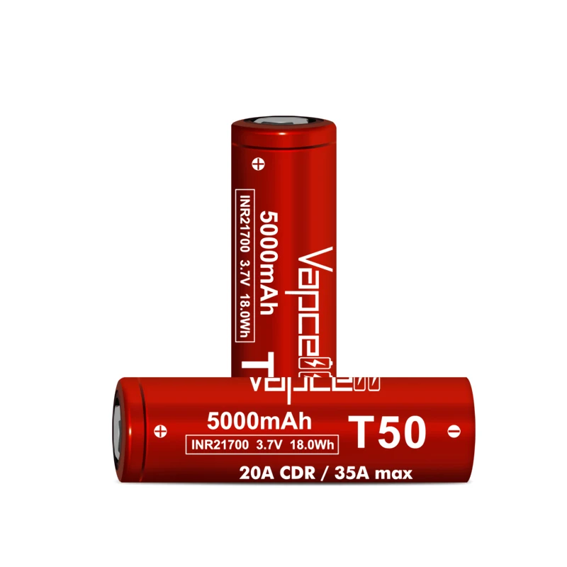 Batteria al litio originale Vapcell T50 21700 5000mah 3.7V 35A batterie ricaricabili portatili ad alta corrente 21700 per utensili elettrici