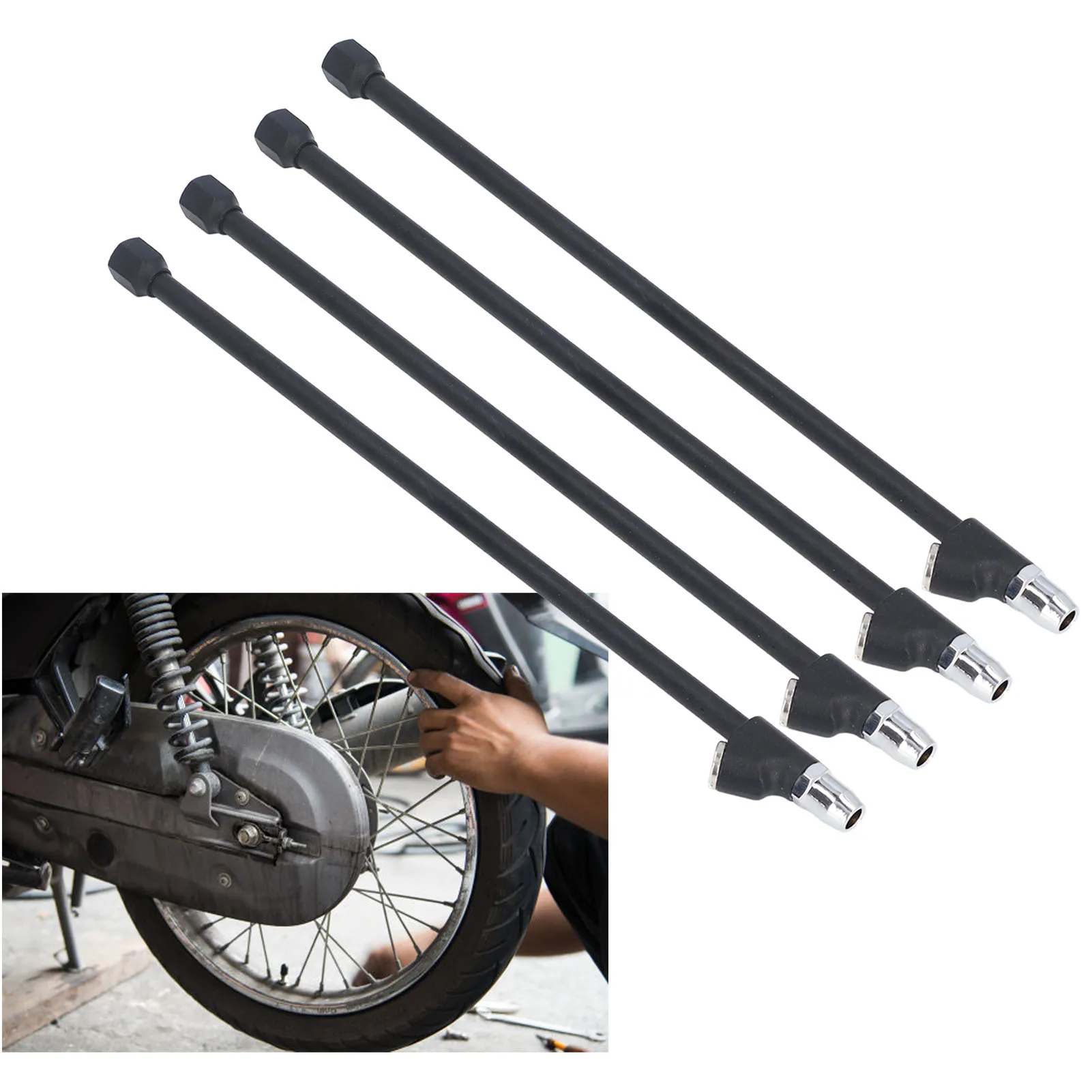 

Extended Inflation Chuck Convenient Use Metal Structure High Efficiency Dual Head Air Chuck for Car Truck Motorcycle Bike