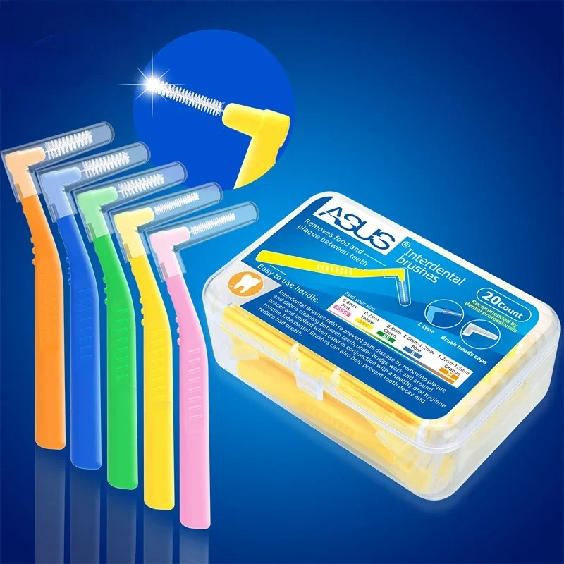 

60Pcs 0.6-1.5mm Interdental Brushes Health Care Tooth Push-Pull Removes Food And Plaque Better Teeth Oral Hygiene Tool