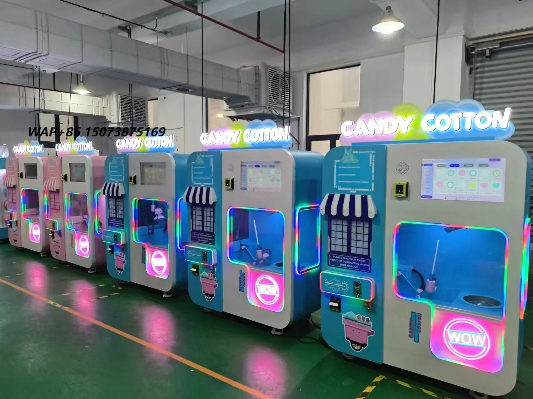Stainless Steel  Candy Vending Machine Commercial Candy Floss Equipment