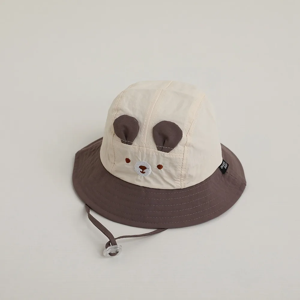 

Korean Cute Ear Baby Bucket Cap Quick Dry Thin Boys Girls Sunhat Cartoon Animal Summer Fisherman Caps Kids