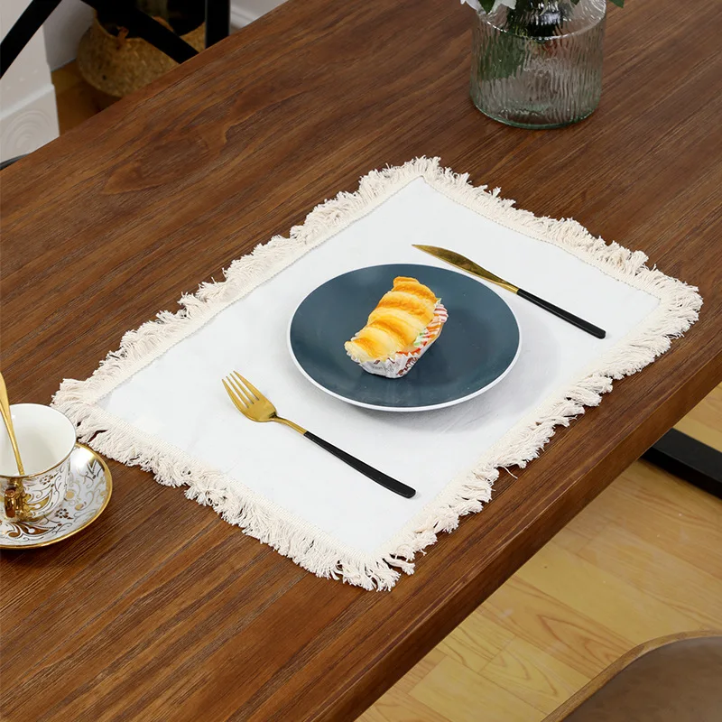Cross-border Nordic-style solid-color cottod bowl mats for Western-style dining, wholesale