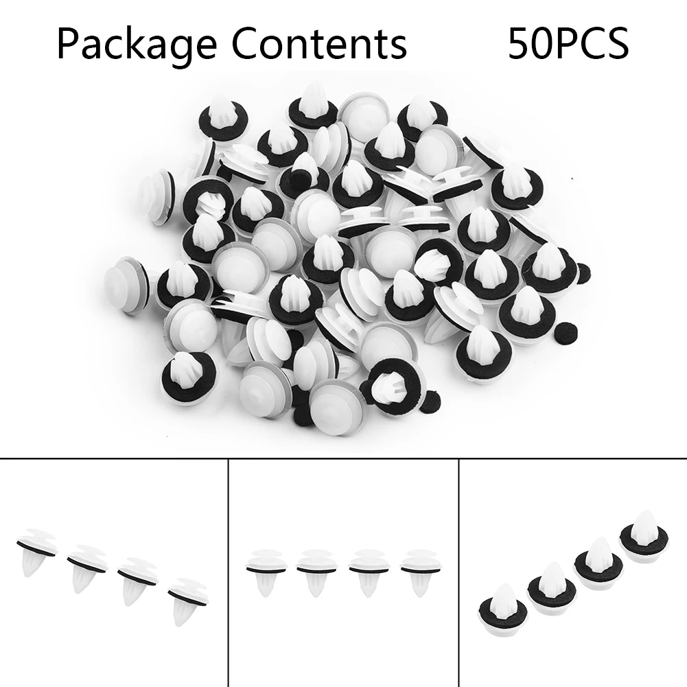 50pcs Car Door Clips Push Type Fasteners With Washers Fits For Mazda CX-5 CX5 CX-7 MAZDA 3/6/2 ATENZA Axela Car Door Trim Clamps