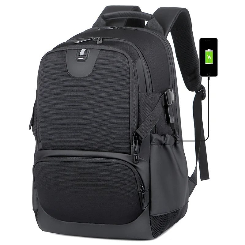 

Large capacity multifunctional business travel charging waterproof computer backpack reflective commuting USB charging backpack