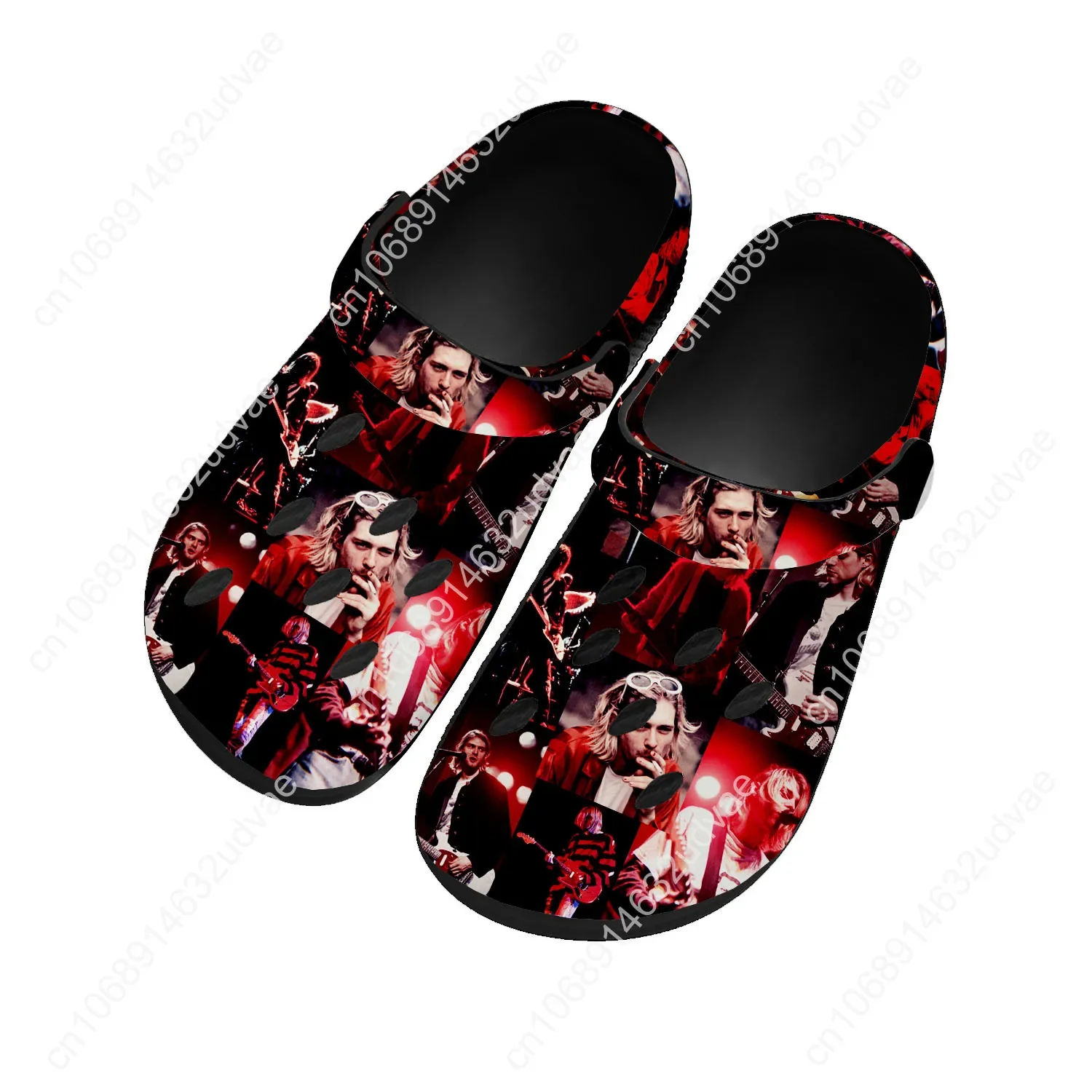 Kurt Cobain Custom Sandals Women Teenager Fashion Water Shoe Rock Singer Garden Clog Breathable Comfort Beach Hole Slippers