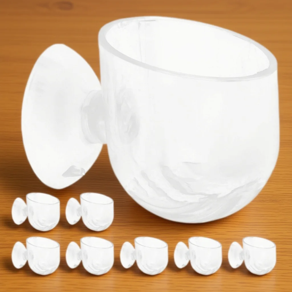 

Fish Tank Plant Pot 8pcs Transparent Aquarium Planting Cup Suction Mount Aquatic Planter for Tank Decor Hanging Flowerpot