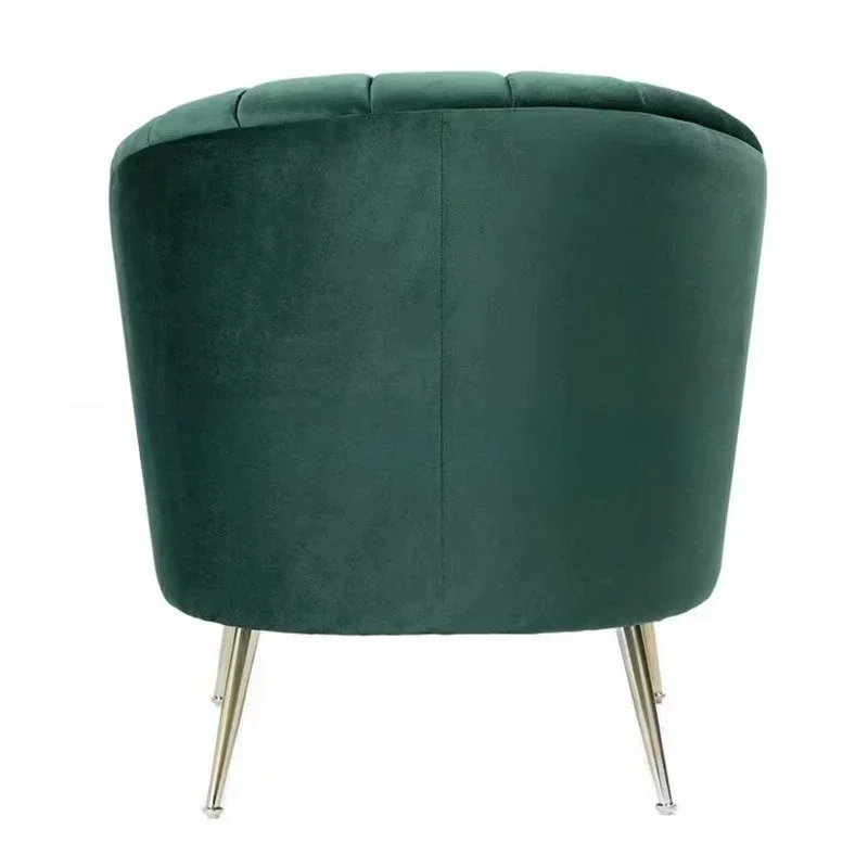Simple modern dark green flannel leisure sofa furniture cafe negotiation chair