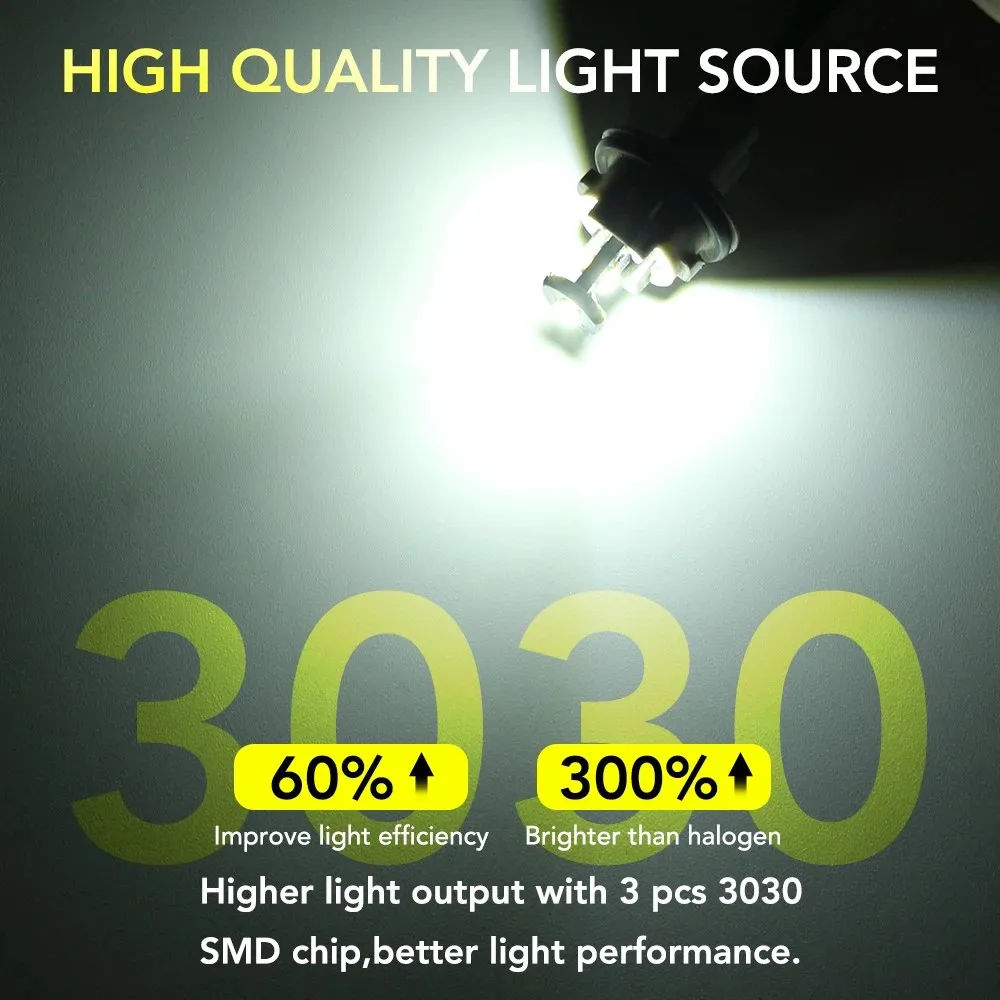 T10 LED W5W LED سيارة DRL 3030 3SMD 194 168 ضوء موضع قراءة لايت باص داخلي 12 فولت 6500 كيلو أبيض