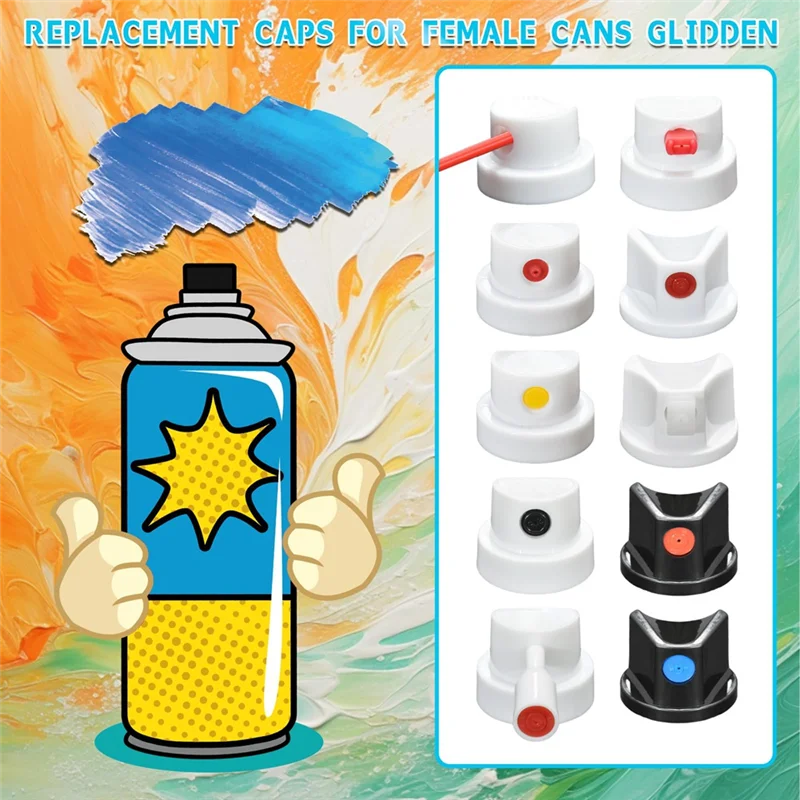 

THIVN-20PCS колпачки для распыления краски Master Spraying Art с 20 насадками в ассортименте для обустройства дома, распыления краски, Street Ar