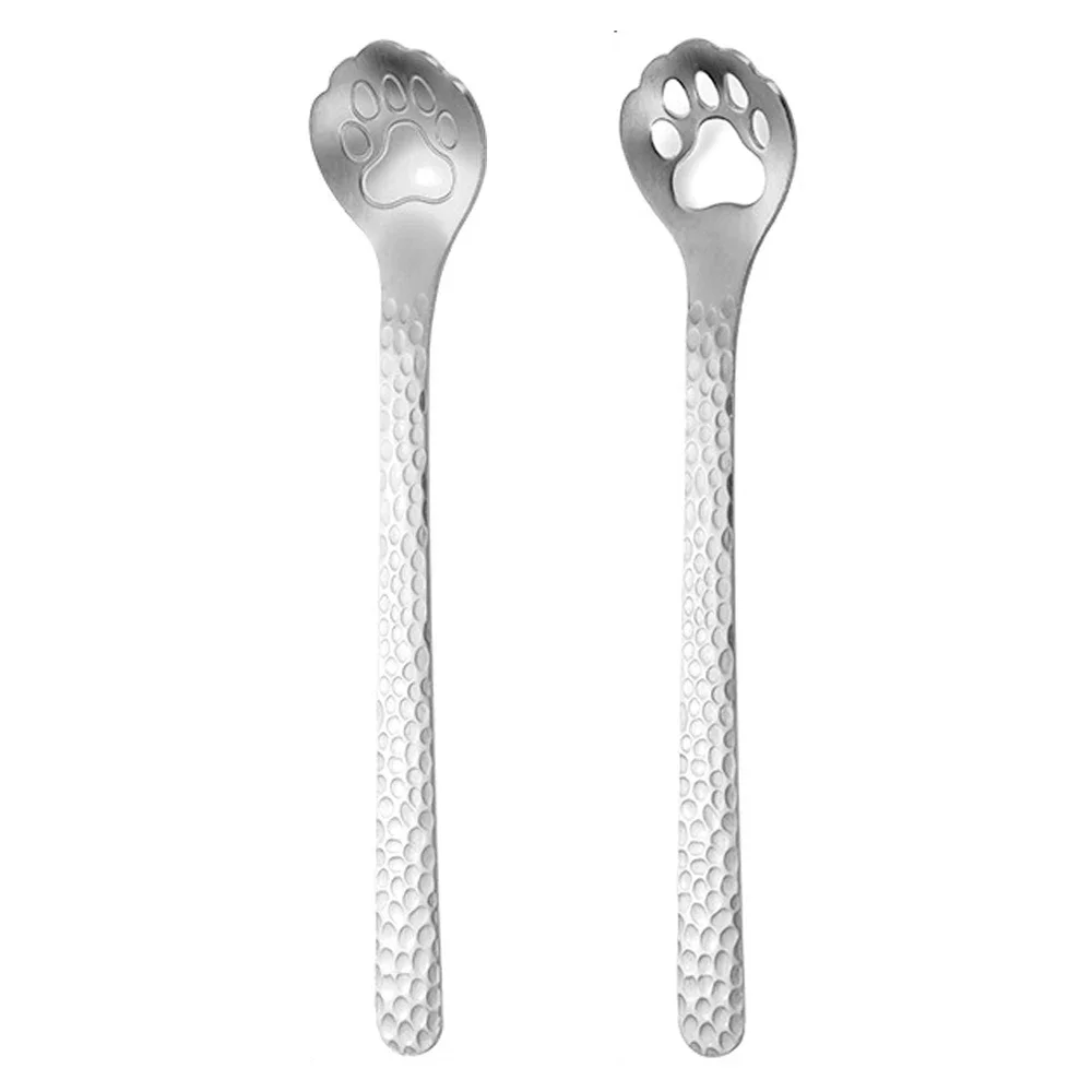 6 Cucharas De Café Con Forma De Gato De Acero Inoxidable 304 - Diseño Colgante Para Taza, Postre O Té (Regalo Original Para Amantes De Los Gatos)