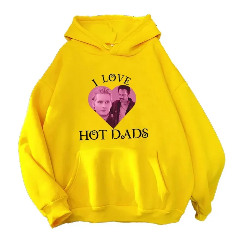 I Love Hot Dads T-shirt The Twilight Men Women Loose Hoodire Saga Charlie Swan Billy Burke Graphic Sweatshirt Streetwear