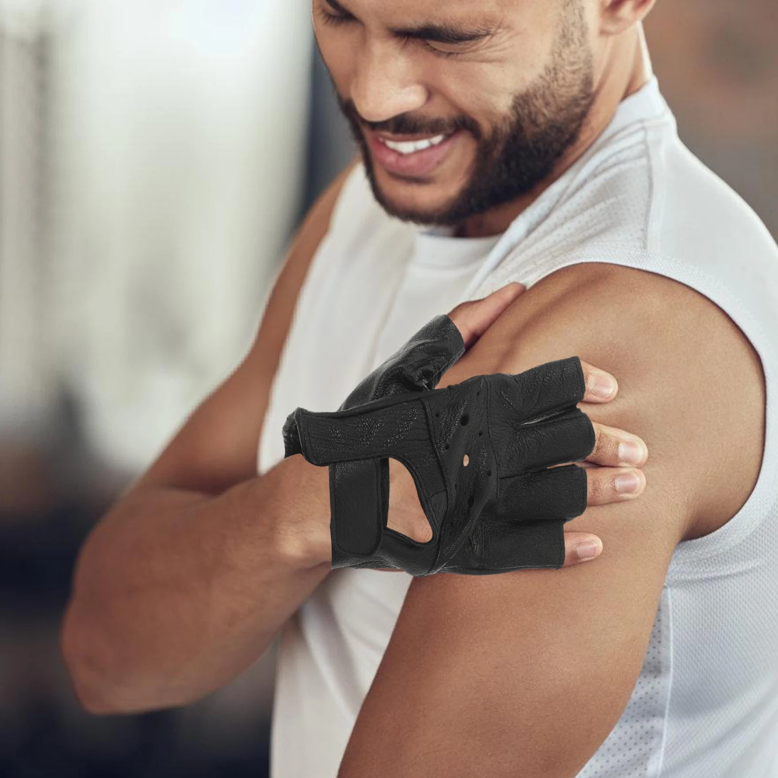 

1 Pair Breathable Half-Finger Cycling Gloves For Men Women Anti-Slip Workout Fitness Gym Lifting Sports Outdoor Riding Climbing