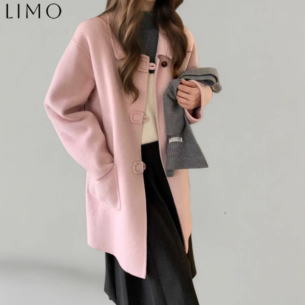

LIMO Women's Vintage Wool Cotton Coat Autumn Winter Commute Travel Multi-occasion Chic Simple and convenient