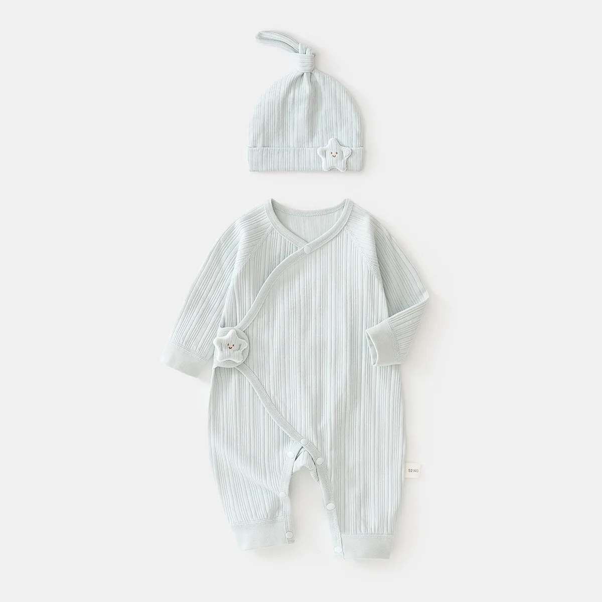 

Newborn Infant Baby Pure Cotton Boneless Romper next to skin with hat Sleepers Autumn Spring Growings Roupa De Bebe Grows