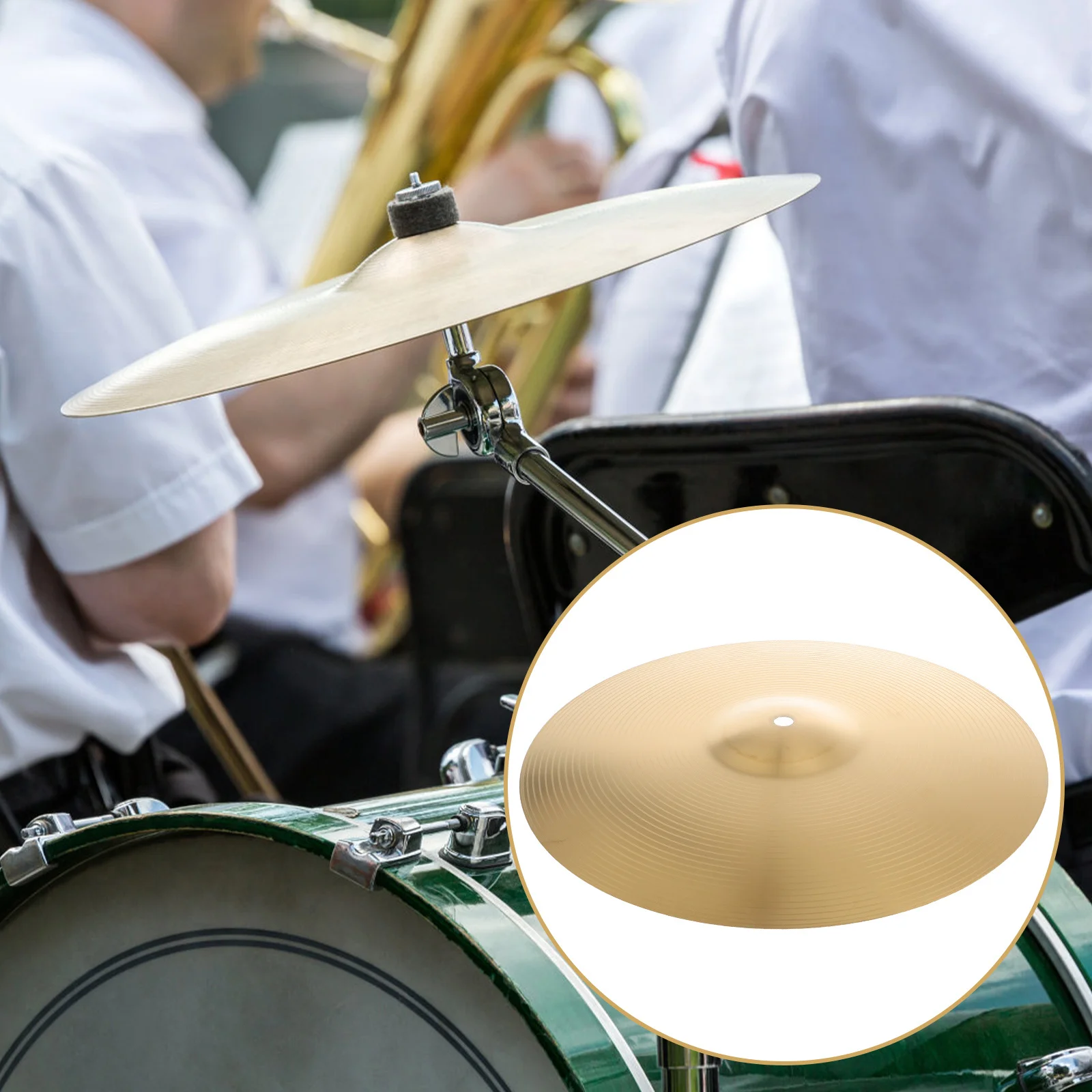 

14 Inch Alloy Drum Cymbal Clear Bright Sound Crash Ride Splash Versatile Drum Set Accessories Percussion Hardware Professional