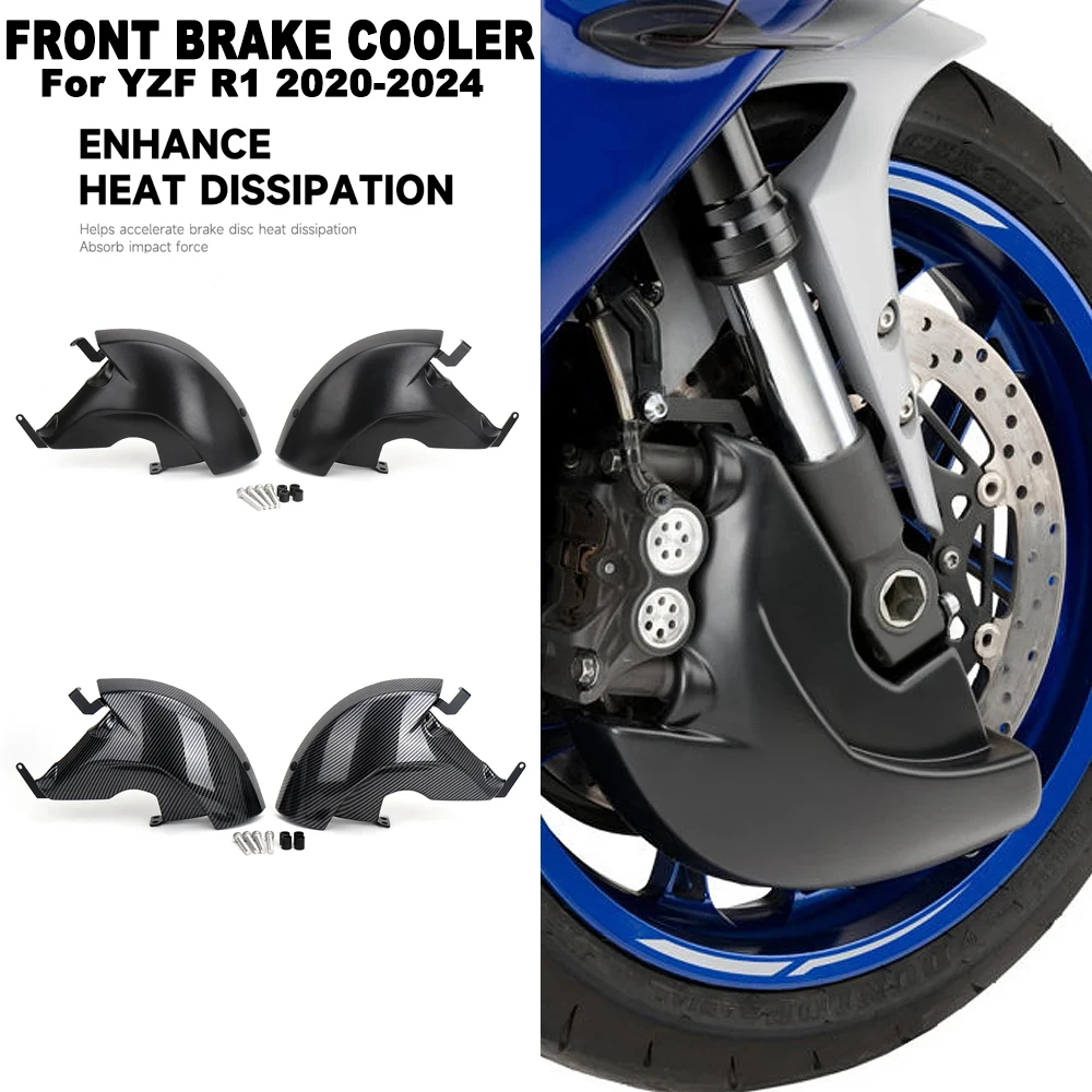 

For Yamaha YZF R1 YZF-R1 Yzf r1 2020-2024 Motorcycle New Air Ducts Brake Cooling Mounting Kit Carbon Fiber and Black