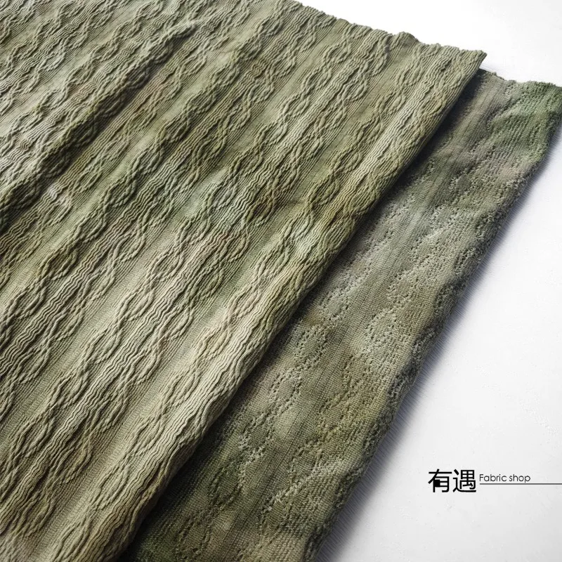 

Tie Dye полосатая трикотажная ткань осень-зима искусство ретро смешанный свитер вязаный свитер одежда дизайнерские ткани Cltoh