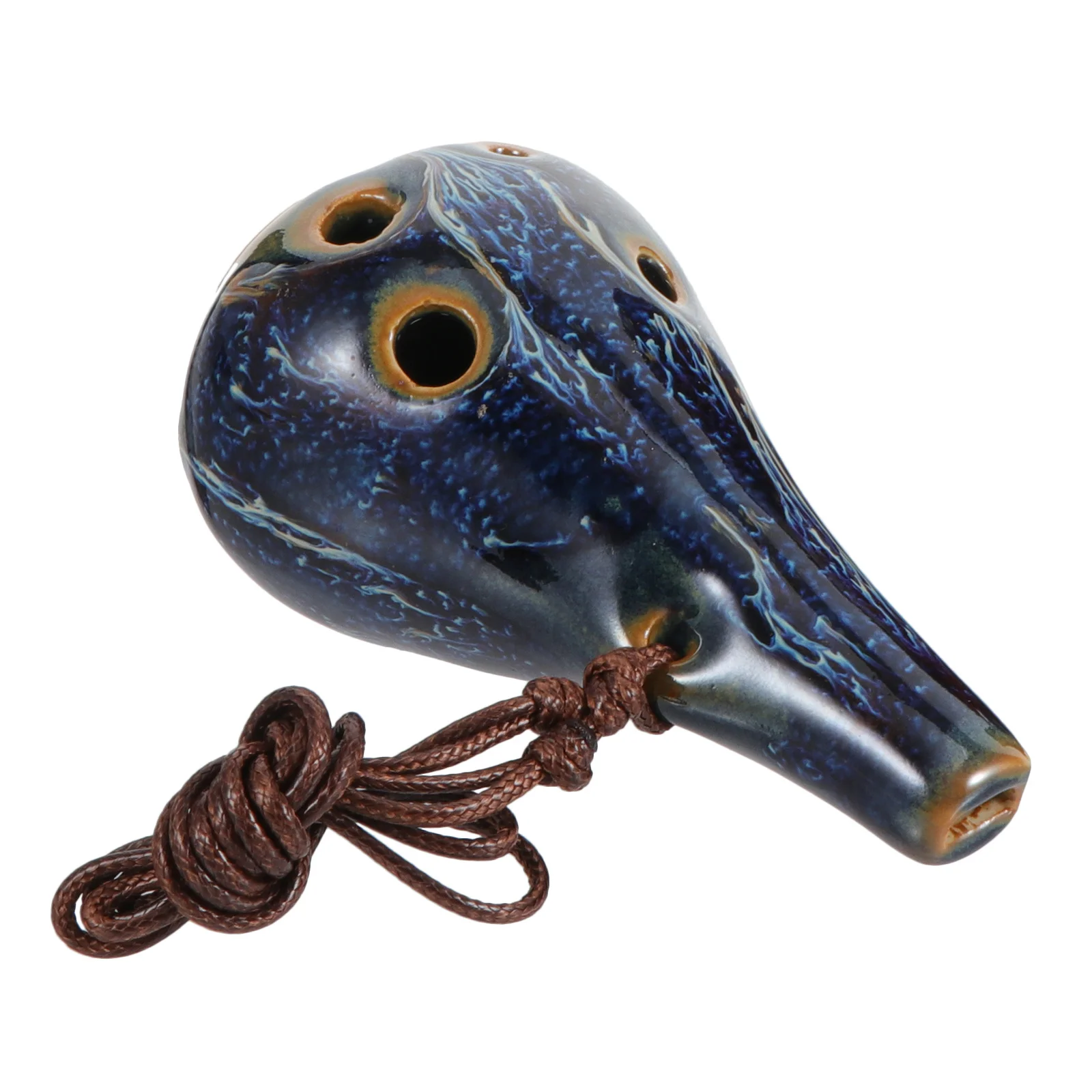 

6-Hole Ceramic Ocarina Alto C Mini Ocarina Beginner Practice Wind Instrument Portable Retro Modeling Easy to Play