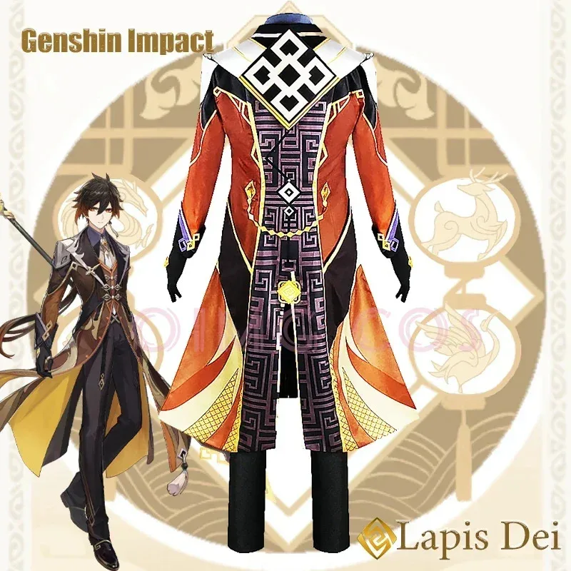 

DY20Genshin Impact Zhongli Cosplay Costume Adult Carnival Uniform Anime Halloween Party Costumes Masquerade Women Game25
