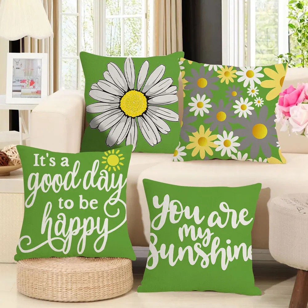 مقاوم للماء غطاء وسادة مربع ، أغطية وسادة الزخرفية ، سستة غير مرئية ، أريكة ، سيارة ، المنزل ، Siest ، 4 قطعة