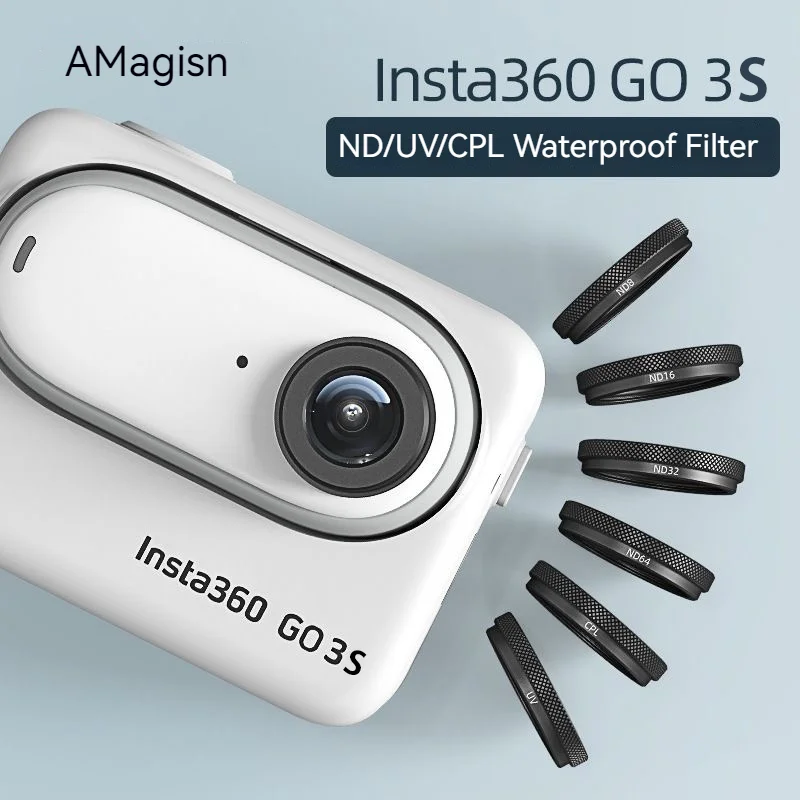 aMagisn Lens Filters Kits For 360 GO 3S Polarizing Protective CPL/ND8/16/32/64 Set Night Filter Compatible Filter Accessories