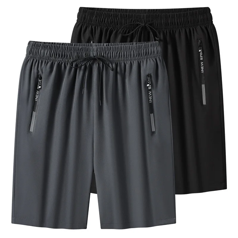 Summer Quick-drying Shorts Men's Sports Outer Wear Casual Pants Ice Silk Loose Breathable Quick-drying